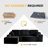 Compression-Boneless 96" L-Shaped Cloud Sectional Sofa with Oversized Chaise, Modular 3-Seater Corduroy Couch for Living Room & Bedroom, Deep Seat No Assembly Required （Black.Left t Hand Facing)-491833093-499844872