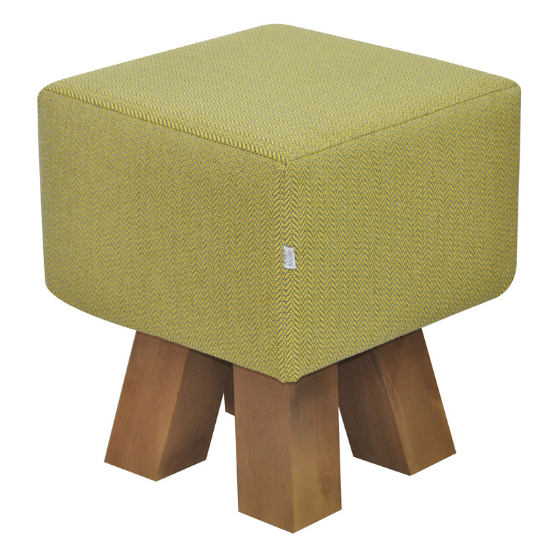 Gimo Solid Wood Accent Stool, Lime green