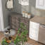 Commode de rangement à 47 tiroirs l 47,24 po, bois d'ingénierie en chêne vieilli avec poignées en métal