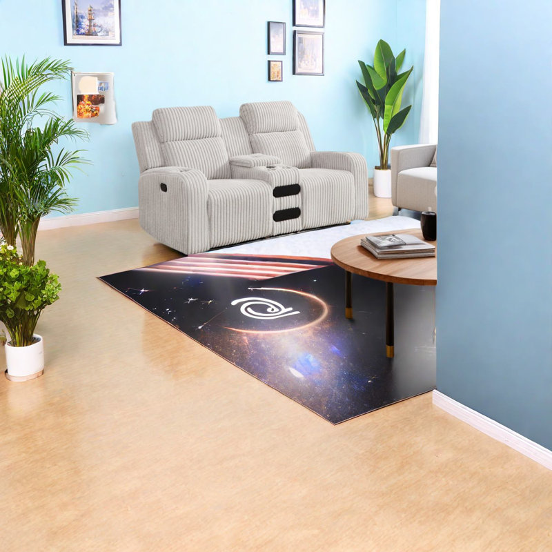 Fauteuils inclinables en fausse fourrure de qualité supérieure avec chargement sans fil, confort à la maison gris