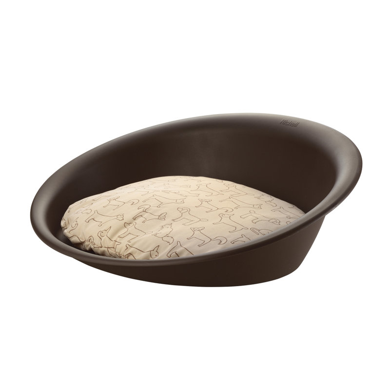 Oval Pet Bed Mat/Pad, Medium (26.4" W x 19.9" D x 8.3" H), Chocolate/Cream