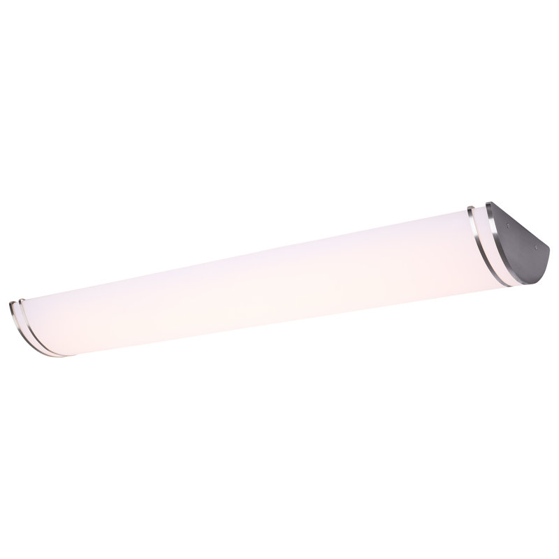 Finition linéaire encastrée à DEL Norrine 27K / 3K / 35K / 4K / 5K, H 4,37 po x l 49,8 po x P 11,26 po , Nickel brossé