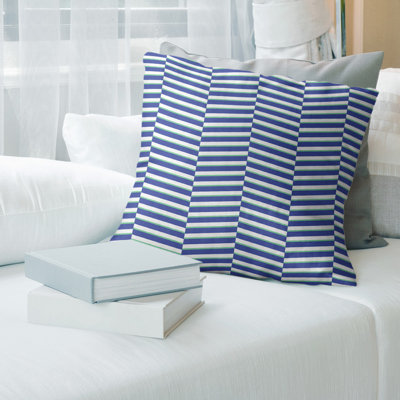 Couvre-Coussin décoratif à rayures fracturées