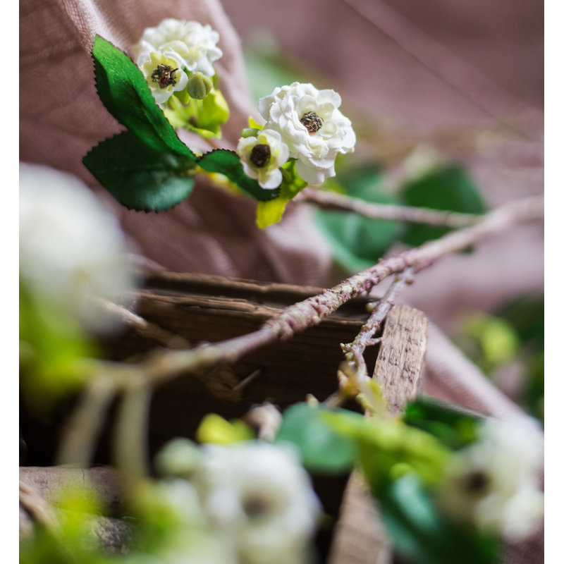 Branche de feuille de thé artificielle Asakusa, H 58,3 po x l 5 po x P 1 po