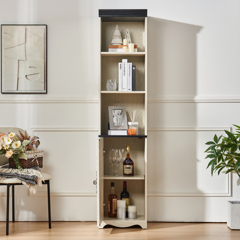 Bibliothèque de rangement modulaire de 71 po de hauteur, armoire autoportante en bois avec tablettes et portes, présentoir de ferme (Combine 2+)