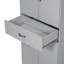 Bathroom Storage Cabinet With Two Laundry Baskets, Storage Cabinet With Doors And Drawer For Home, Grey