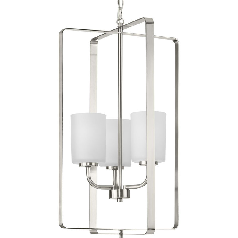 Lustre géométrique à 3 lumières, Nickel