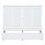 Lit escamotable double avec port USB et grand tiroir, blanc-130125437