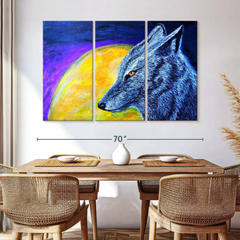 Brampt Blue Coyote, 42" H x 65" W