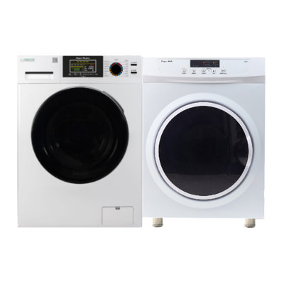 Equator Digital Touch Apartment 110V Set 18lbs Washer+3.5cf Vented Sensor Dryer -  EW 835 + ED 860