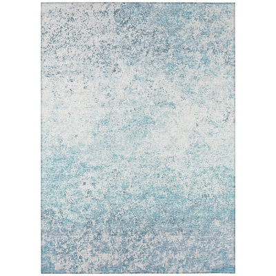 Zamarie Chenille Abstract Indoor/Outdoor Rug