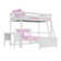 Amaia Solid Wood L-Shape Bunk Beds with Built-in-Desk