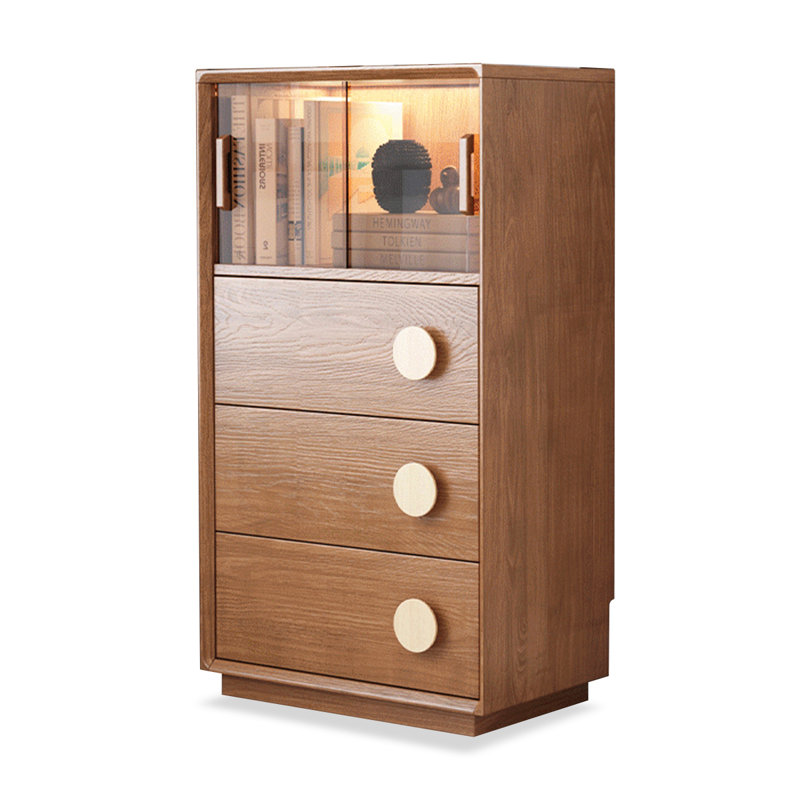 Vitrines en bois massif Burlywood, Burlywood