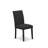 7 Piece Dining Set Consist of a Rectangle Dining Room Table with X-Legs and 6 Black Color Linen Fabric Upholstered Chairs, Wire brushed Black-1904794902-1904794907