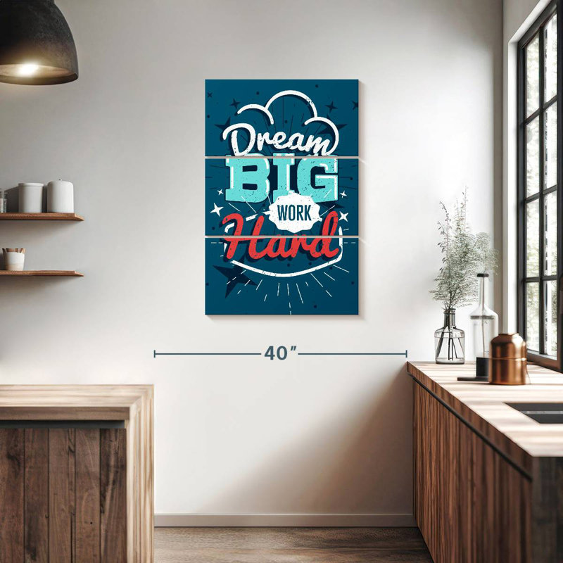 Tergel Dream Big Work Hard, H 38 po x l 24 po