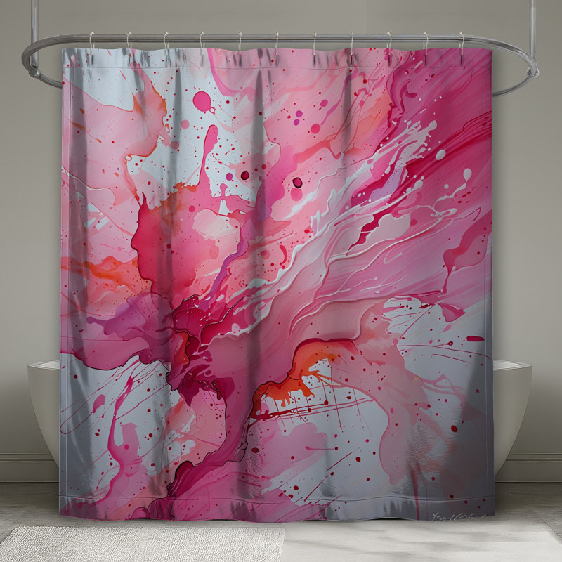 Rideau de douche abstrait - Art Modern Decor, 70in W x 84in H