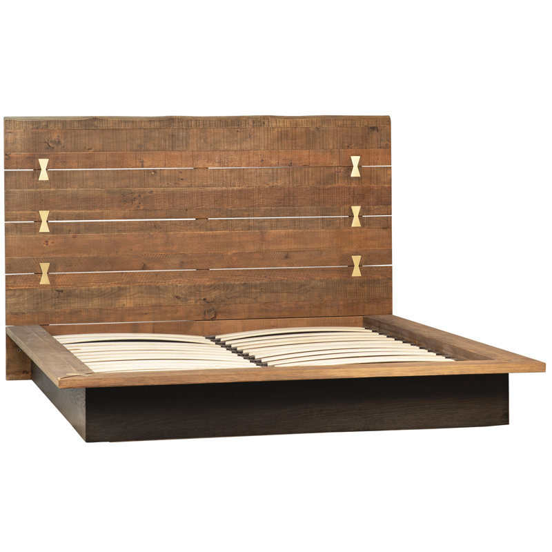 Lit plateforme en bois massif Donita, Grand