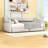 Expandable Twin XL to King Upholstered Daybed with Tuft Backrest and 2 Storage Drawers-468791705