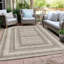 Tapis taupe Xhevrie intérieur / extérieur lavable à la machine-848931712