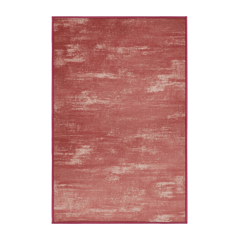 Tapis rose lavable à la machine, Rectangle 7 pi x 9 pi