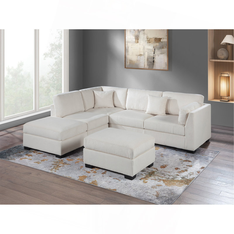 Ensemble de canapé modulaire Contemporary, Beige