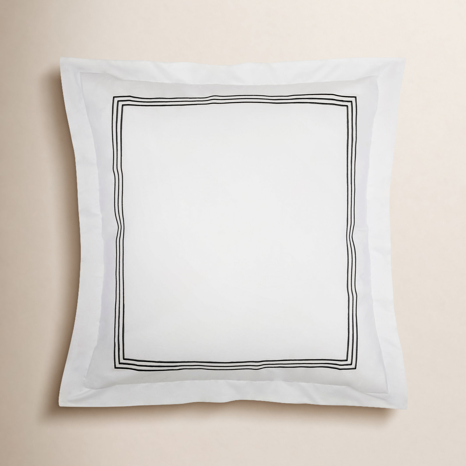 Norma Pillow Sham, Euro, Black