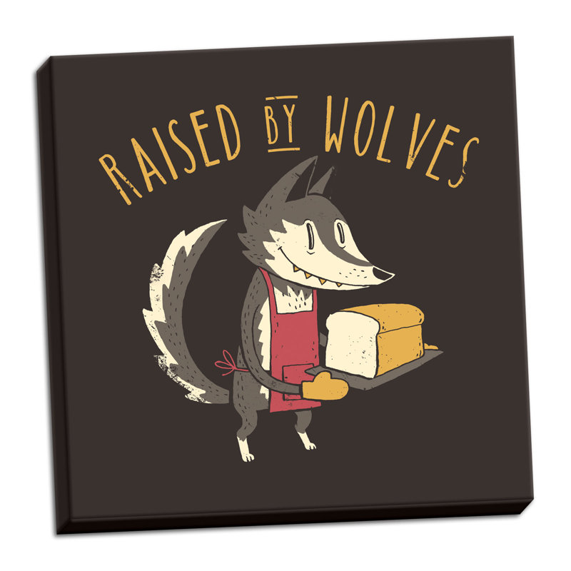 « reliefed par wolves », impression, H 16 po x l 16 po x P 0,75 po, Toile tendue