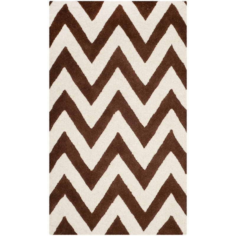 Tapis en laine touffeté à la main Sanyla, Rectangle 2 pi 6 po x 4 pi