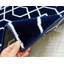 Tapis bleu à motif abstrait Friedegund-2118128661