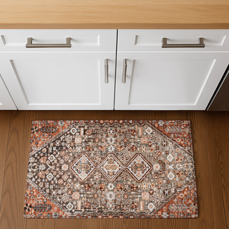 Premium Machine Washable Ashington AMF1834 Aztec Rug, Rectangle 1'8" x 2'6"