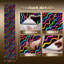 Papier peint adhésif peler et coller arc-en-ciel de lignes abstraites néon dégradé noir l 23,6 po x H 118 po Papier peint amovible auto-adhésif pour les armoires de chambre de bébé-129416141