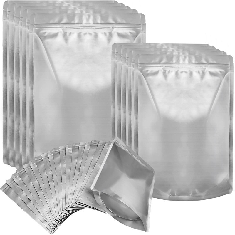 60 sacs en mylar de 60 pièces pour sceller des sacs en aluminium scellables pour le rangement des aliments