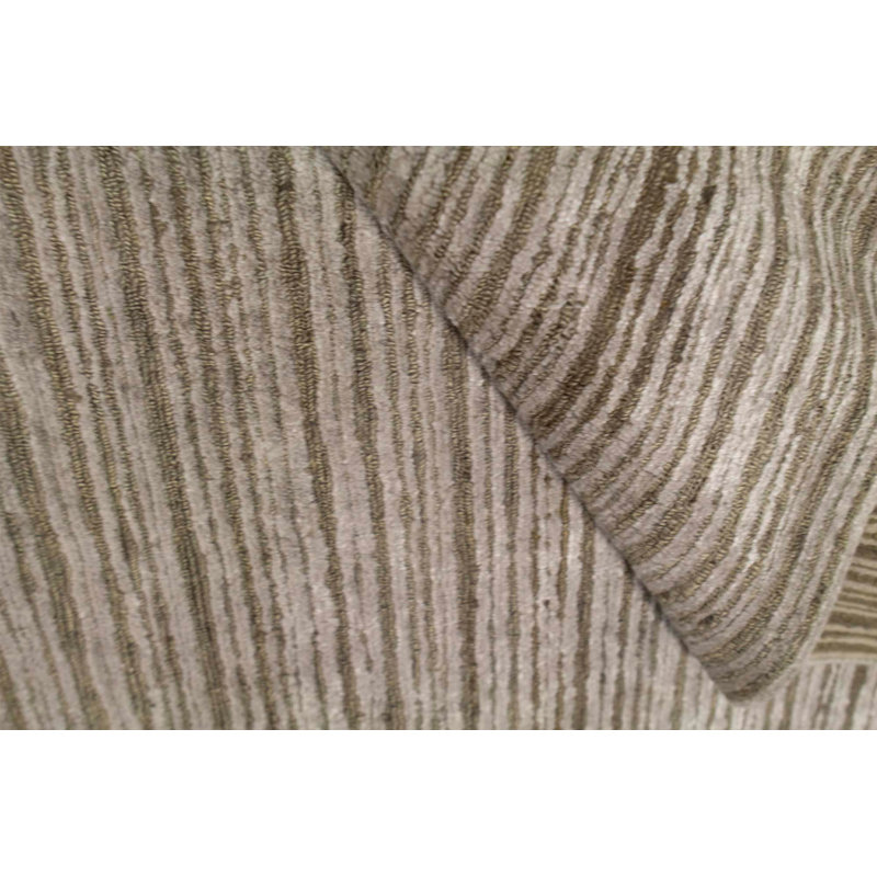Tapis argent noué à la main de haute qualité