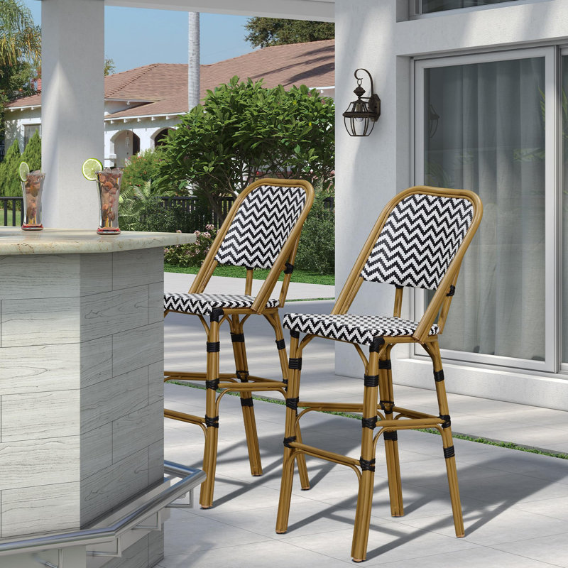 Tabouret de bar 46,46 po Forshee, Noir