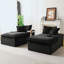 Canapé double multifonctionnel en velours noir-129598892