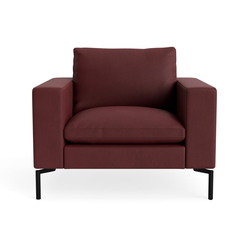 MTO - The New Standard Lounge Chair with Black Legs, Oxblood Leather