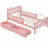 Wooden platform bed with side guards and two storage drawers-1090753375-1090753368