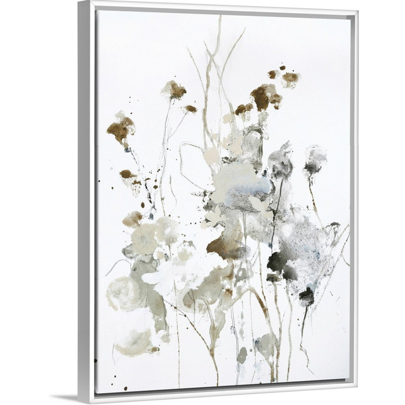 These Days 2 - Painting on Canvas, White Framed Canvas, 18" H x 14" W x 1.75" D