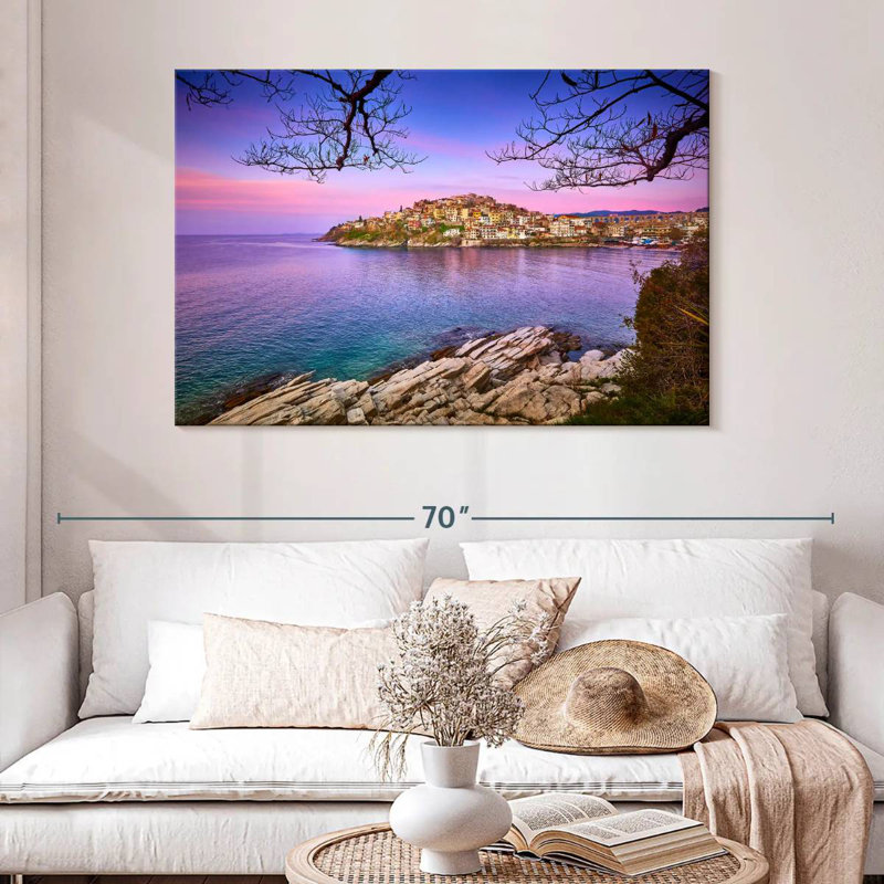 Gillard Kavala, bord de mer, H 32 po x l 48 po