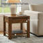 Table de bout en bois massif avec tiroir et station de charge Waynesville-957521954