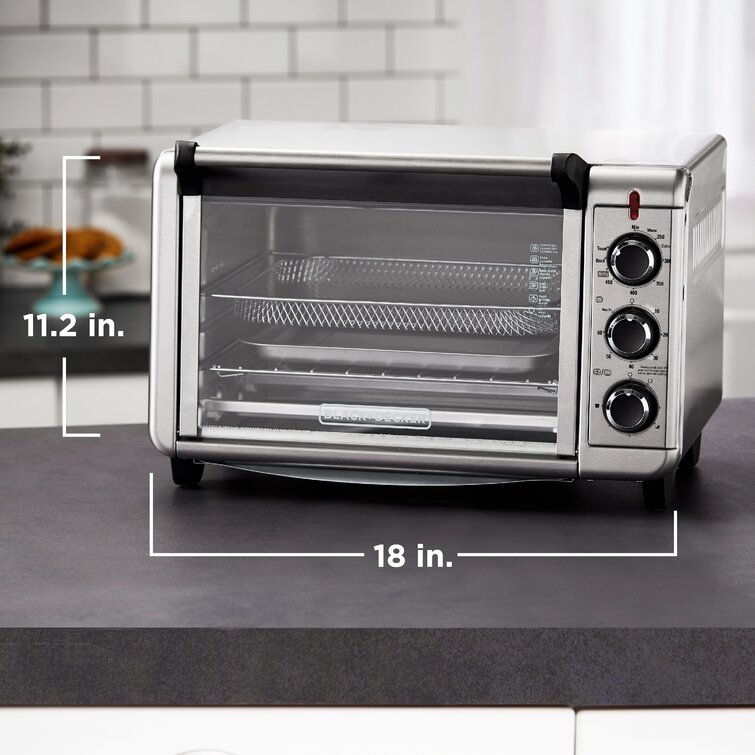 Mainstays 4 Slice Black Toaster Oven with Dishwasher-Safe Rack