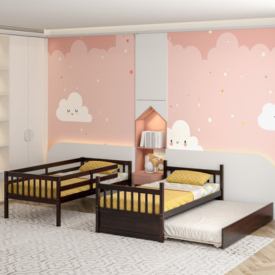Gudmund Kids Twin Over Twin Bunk Bed with Trundle