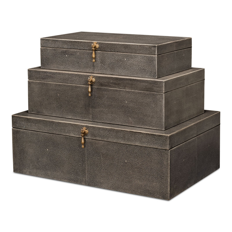 Shagreen Accent, Black Shagreen Antique