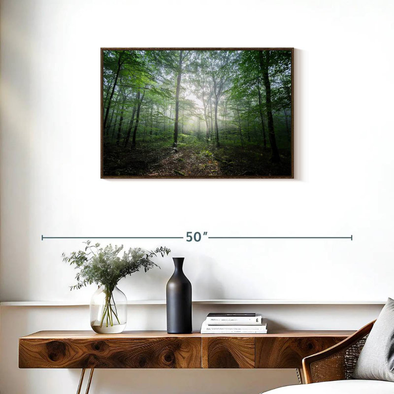 Lighting Forest II, Cadre flottant noyer, 31 po x 21 po