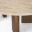 Table basse Rupani Travertine + Pied en bois de manguier