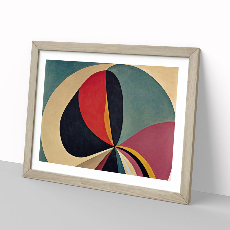 Dashing Modern Abstract Art - Single Picture Frame Print, Black, 46cm H x 64cm W x 2cm D
