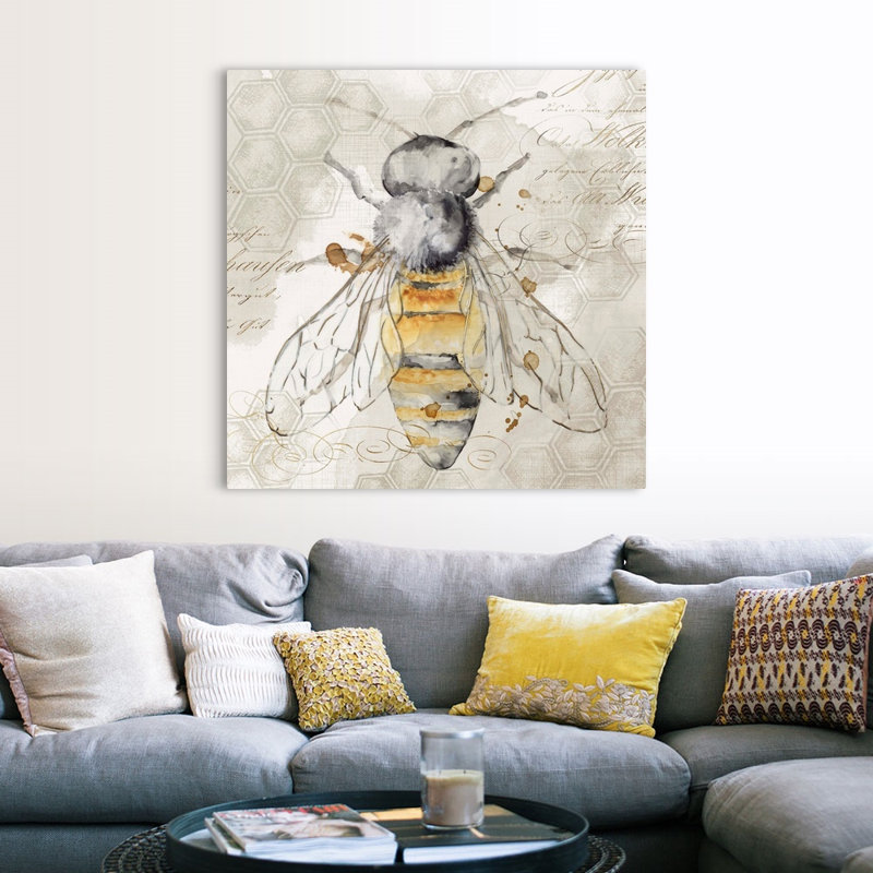 " Queen Bee II " by Eva Watts Painting Print, Wrapped Canvas, 48" H x 48" W x 1.25" D
