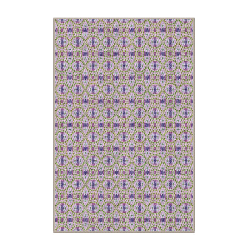 Tapis de zone orange à motif, Rectangle 6 pi x 9 pi