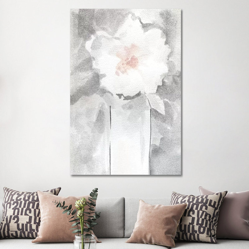«Silver Blush II» par Carol Robinson, reproduction d'art sur toile tendue, H 12 po x l 8 po x P 0,75 po
