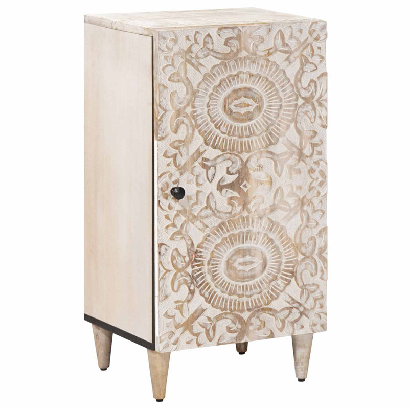 Solid Wood Rectangle Accent Cabinet